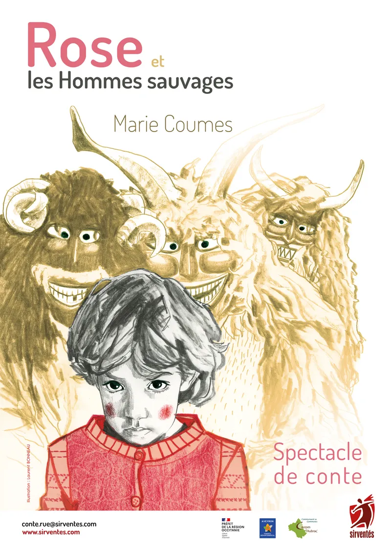 Affiche Spectacle Rose et les hommes sauvages