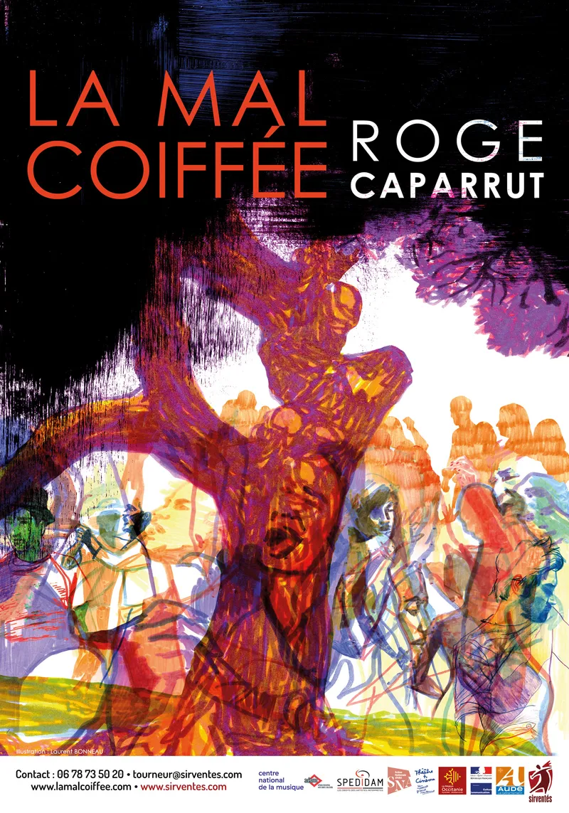 Affiche Concert de La Mal Coiffée - Roge caparrut