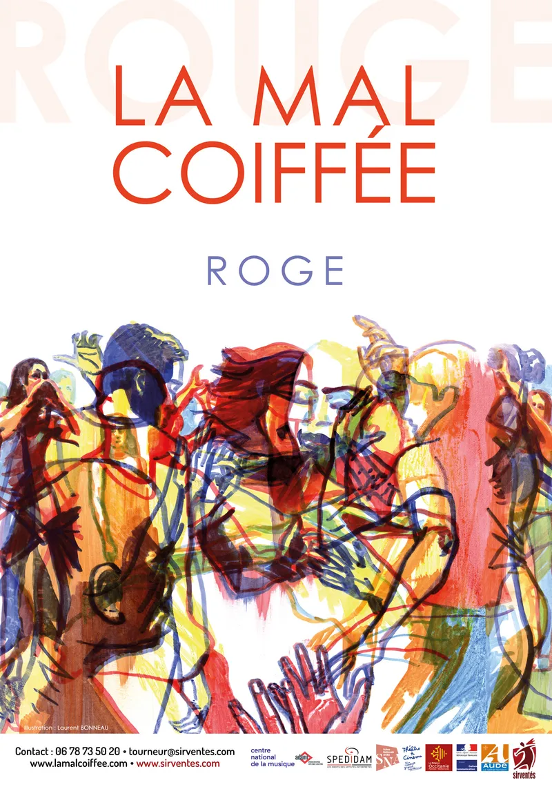 Affiche Concert de La Mal Coiffée - Roge
