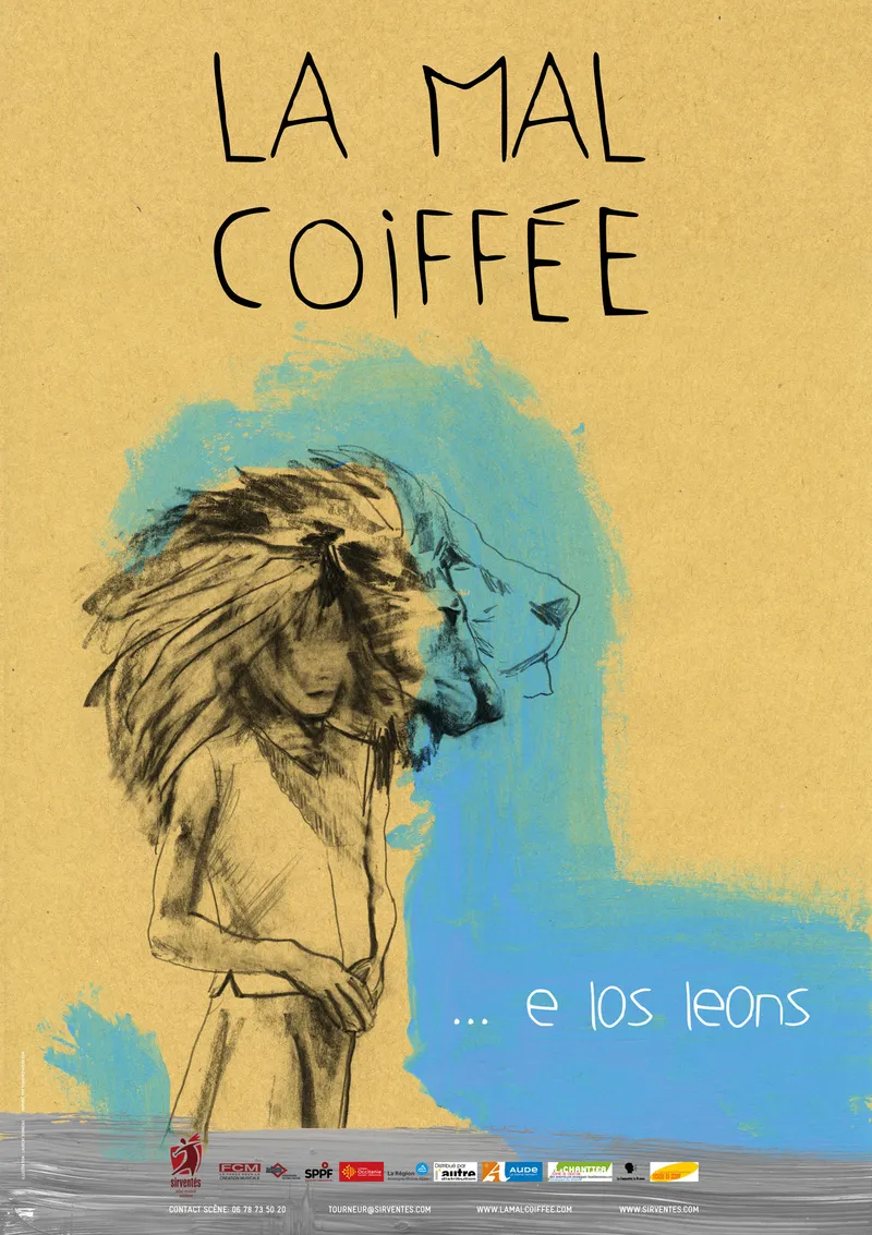 Affiche Concert de La Mal Coiffée - e los leons